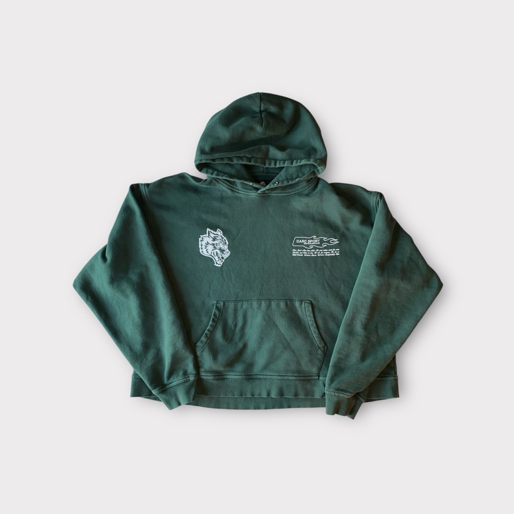 Darc Sport Dark Green Graphic Pullover Hoodie